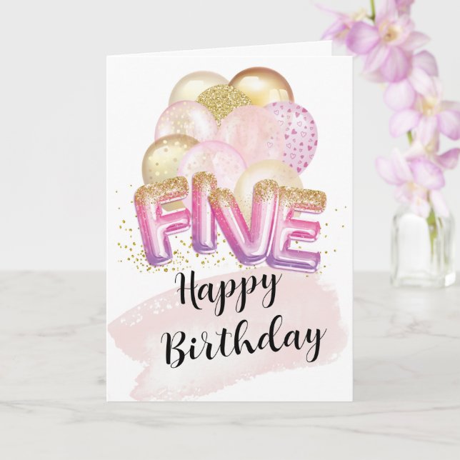Birthday Cards for 5 Year Old Girl (Orchid)