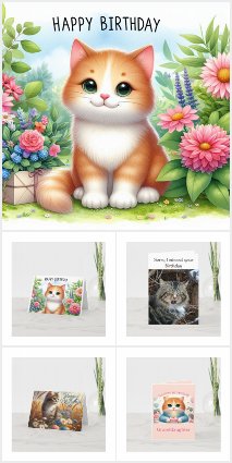 Birthday Cards for Cat Lover 