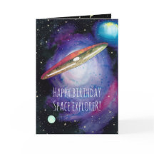 Birthday Cards for Kids Who Love The Space