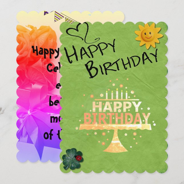 Birthday Cards / happy birthday (Front/Back)