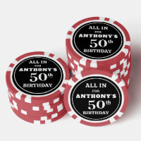 100 Custom BIRTHDAY Magnetic buying Poker Chips