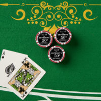 100 Custom popular BIRTHDAY Magnetic Poker Chips