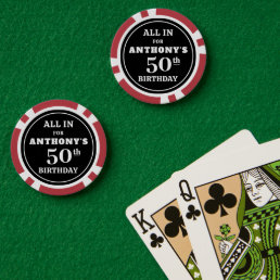 Birthday Casino Poker Theme Personalized Custom Poker Chips