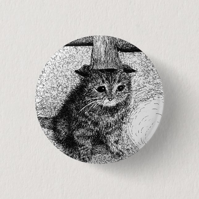 Birthday Cat Button (Front)
