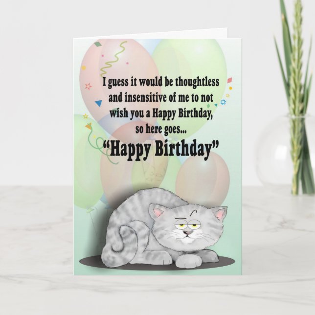 Birthday cat card (Front)