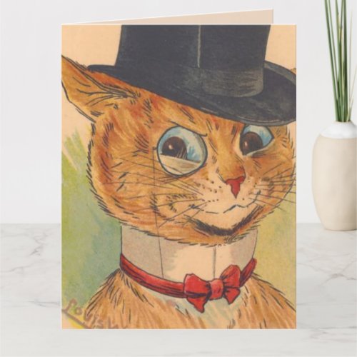 BIRTHDAY CAT DAD LOUIS WAIN FOR GREETING CARDS