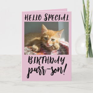 BIRTHDAY CAT GINGER KITTEN GREETING CARD