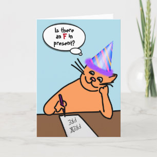 Birthday Cat Humor Card