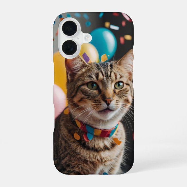 Birthday Cat Iphone Case (Back)