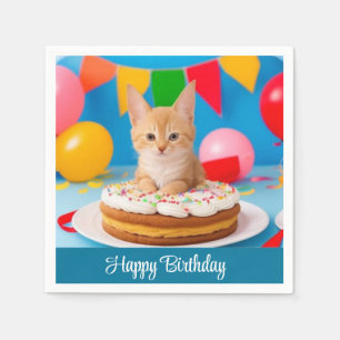 Birthday Cat  Napkins