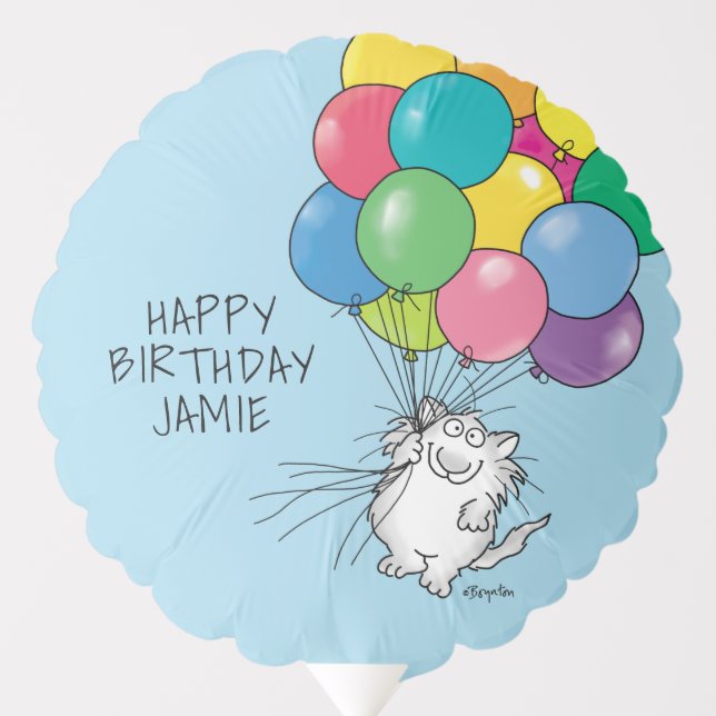 BIRTHDAY CATS by Sandra Boynton Balloon (Front)