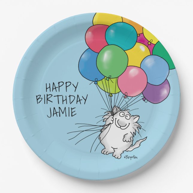 BIRTHDAY CATS by Sandra Boynton Paper Plate (Front)