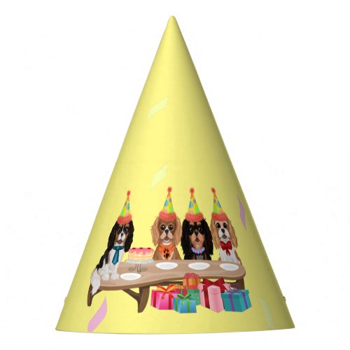 Birthday Cavalier King Charles Spaniel    Party Hat