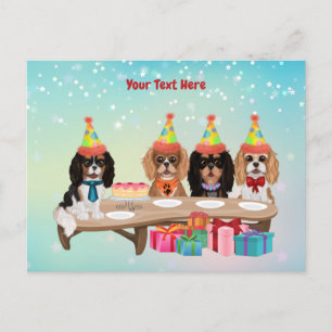 Birthday Cavalier King Charles Spaniel Postcard