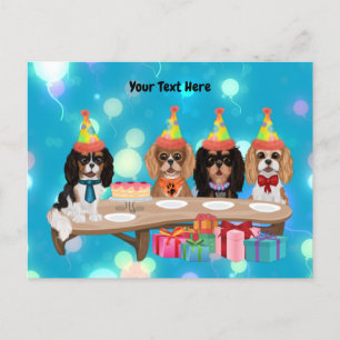 Birthday Cavalier King Charles Spaniel Postcard