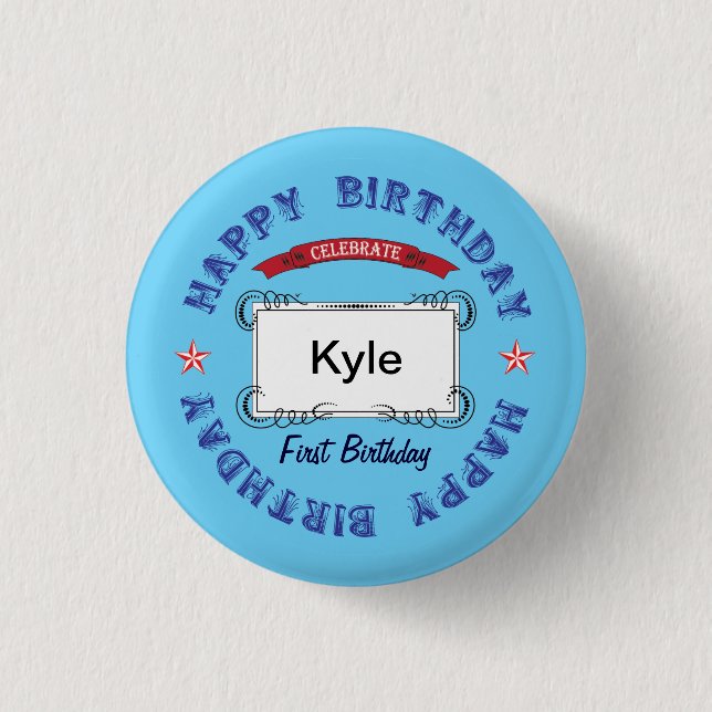 Birthday Celebration Button (Front)