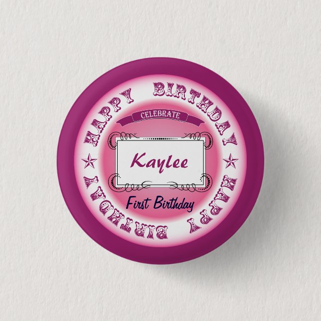 Birthday Celebration Button (Front)