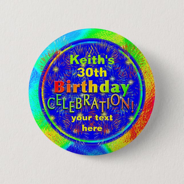 Birthday Celebration Buttons (Front)