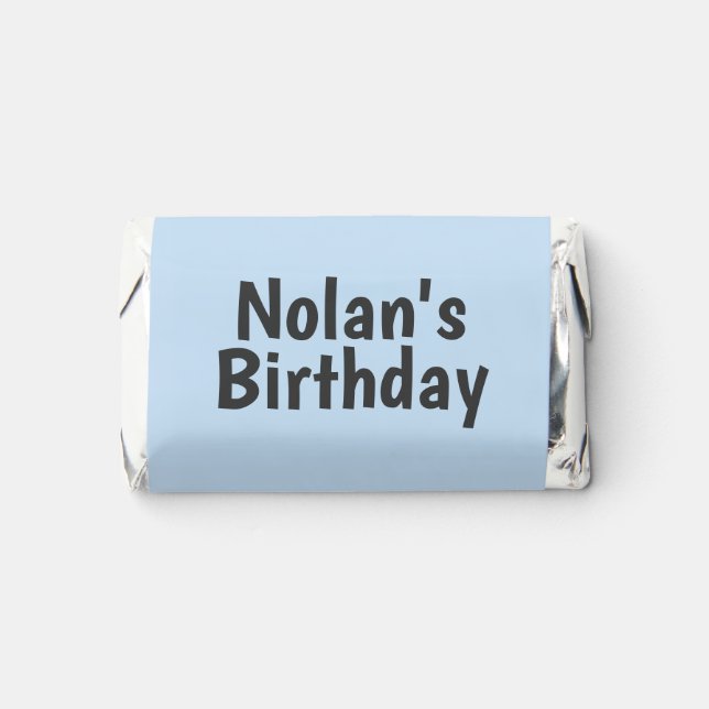 Birthday Celebration Custom Nutrition Facts Treat  Hershey's Miniatures (Front)