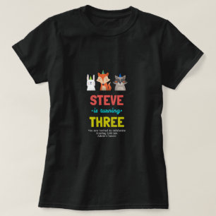 Birthday Celebration Cute Animals Birthday Card T-Shirt