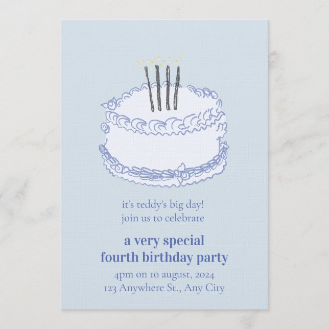 Birthday Celebration – Editable Party Invitation T (Front)