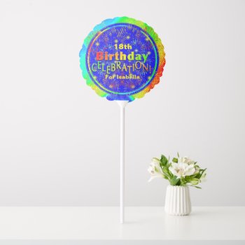 Birthday Celebration Fireworks Custom Balloon by anuradesignstudio at Zazzle