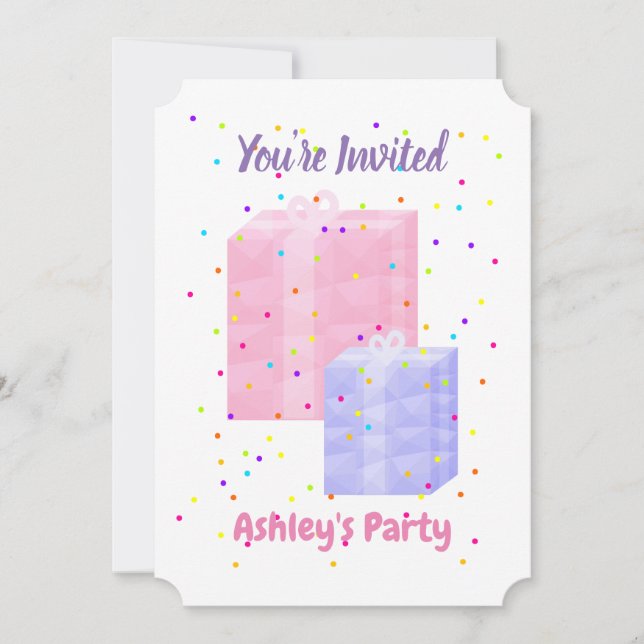 Birthday Celebration Invitation with Your Name (Front)