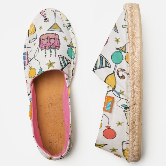 birthday celebration party balloons cake champagne espadrilles (Side)