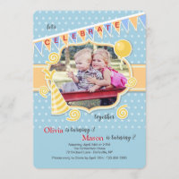 Birthday Celebration Photo Frame Invitation