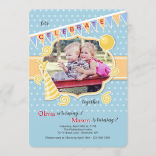 Birthday Celebration Photo Frame Invitation