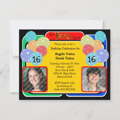 Birthday Celebration Photo Invitation