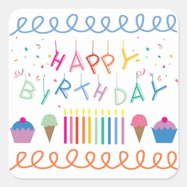 Birthday Celebration Stickers (Front)