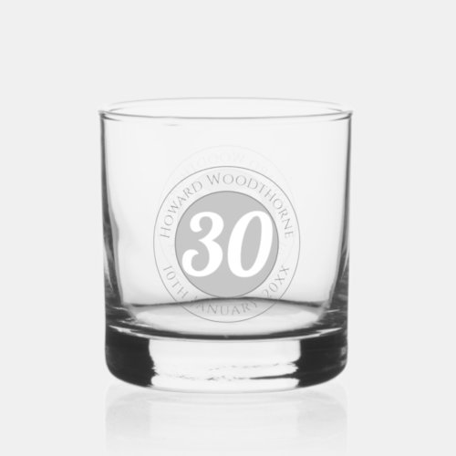 Birthday Celebration with Name Age  Birthday Whiskey Glass