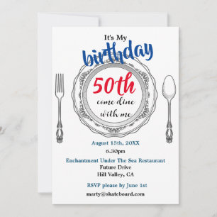 Birthday celebrations, come dine with me! Photo Invitation