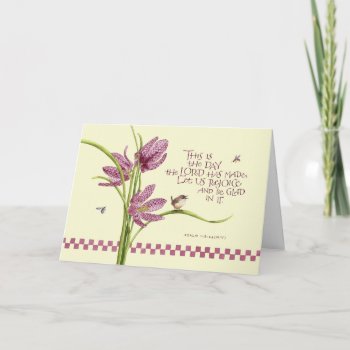 Birthday/checkered Lily Card by Smilesink at Zazzle