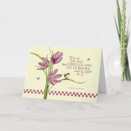 Birthday/checkered Lily Card
