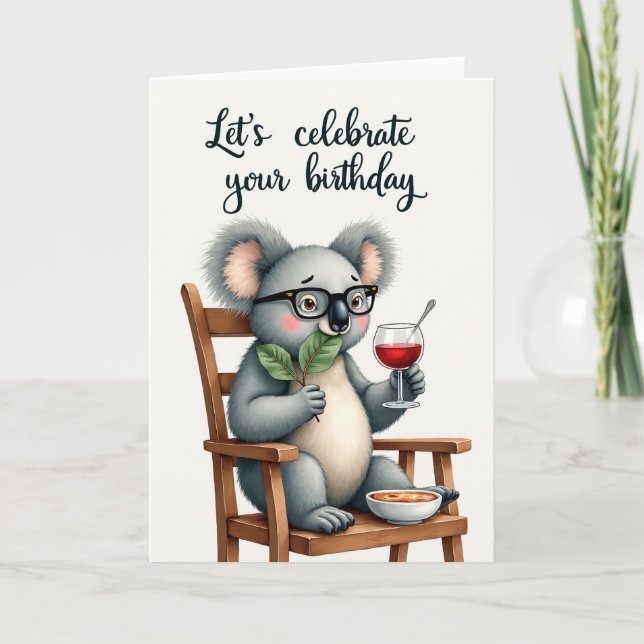 Birthday Cheer Koala Card (Front)