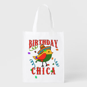 BIRTHDAY CHICA for the Cinco de Mayo Birthday Grocery Bag