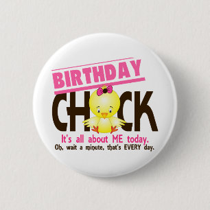 Birthday Chick 3 Button
