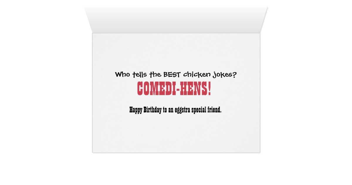 Birthday Chicken Jokes with Hen Photo Card