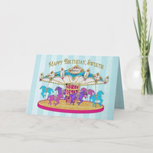 Birthday _ Child _ Carousel _ Fun for any child Card