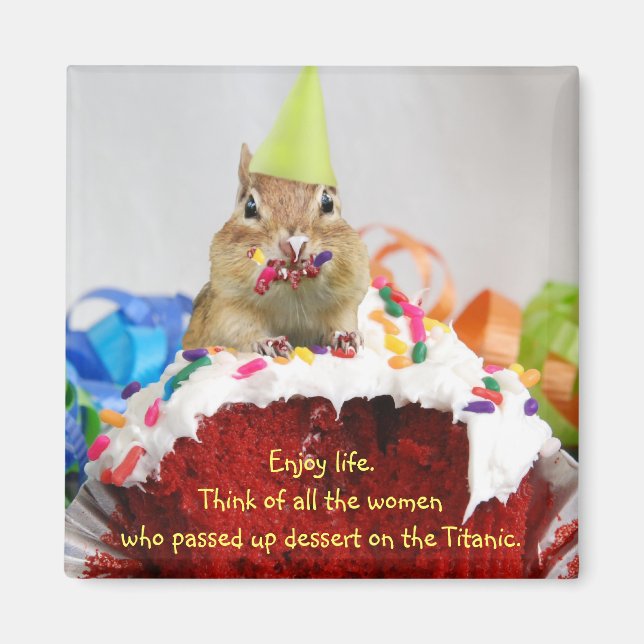 Birthday Chipmunk Magnet (Front)
