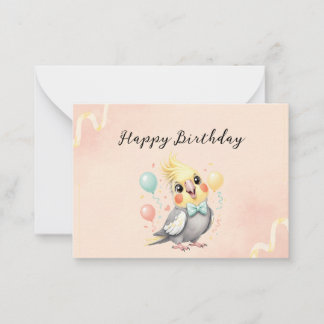 Birthday Chirps Balloon Wishes Birthday Note Card