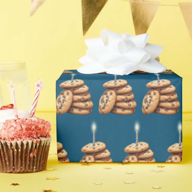 Birthday Chocolate Chip Cookies Wrapping Paper (Birthday Party)