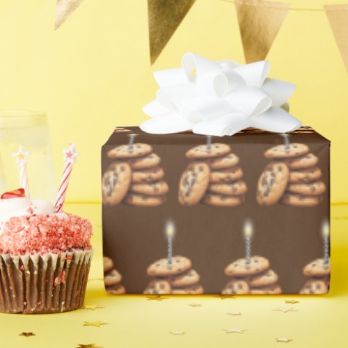 Birthday Chocolate Chip Cookies Wrapping Paper