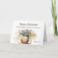 Birthday Christian Bible Verse Elegant Floral