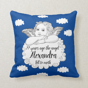 Birthday Christian Faith Angel Any Year And Name Throw Pillow