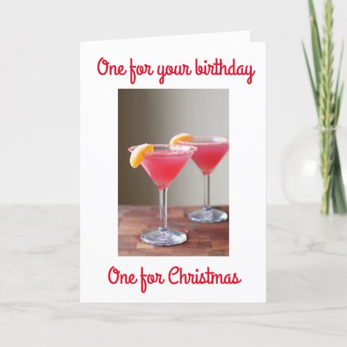 BIRTHDAY CHRISTMAS CHEERS AND BE MERRY HOLIDAY CARD