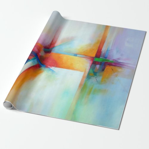 Birthday Christmas Modern Abstract Artwork Gift Wrapping Paper