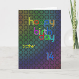 Birthday circles for brother aged 14 card
